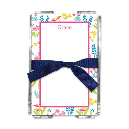 Flower Fields Memo Sheets with Holder